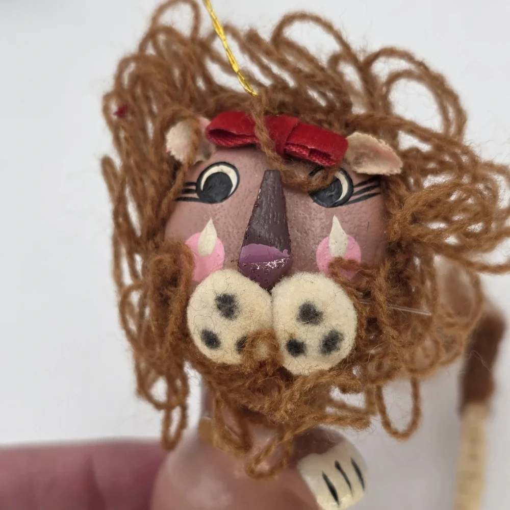 VTG Kurt Adler Wizard Of Oz Christmas Ornaments Dorothy Scarecrow Lion Wood READ